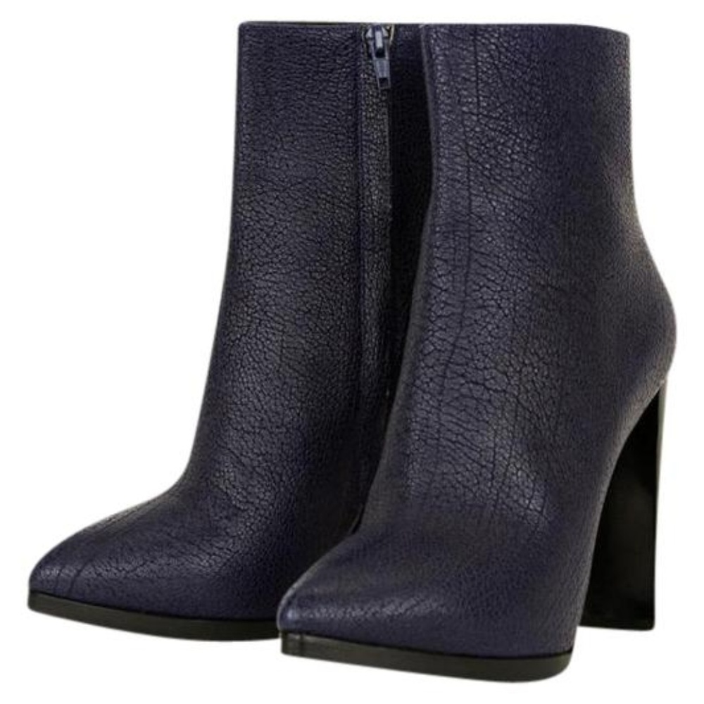3.1 Phillip Lim Purple Leather Jayne Ankle Boots